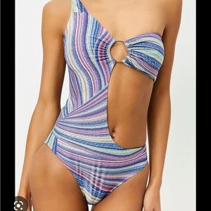 Frankies Bikinis Seraphina One Piece Swimsuit - Shimmy Blue